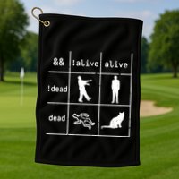 Boolean Logic IM A Programmer Alive Dead Golf Towel