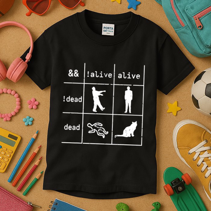 Boolean Logic IM A Programmer Alive Dead Kids T-Shirt
