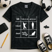 Boolean Logic IM A Programmer Alive Dead Kids Tie-Dye T-Shirt