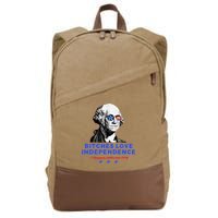 Bitches Love Independence Funny Founding Fathers Cotton Canvas Backpack
