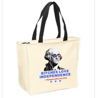 Bitches Love Independence Funny Founding Fathers Zip Tote Bag