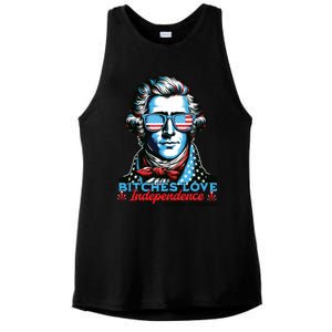 Bitches Love Independence Funny 4th Of July Thomas Jefferson Ladies PosiCharge Tri-Blend Wicking Tank