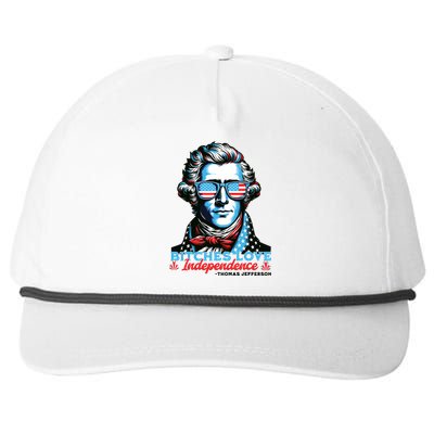 Bitches Love Independence Funny 4th Of July Thomas Jefferson Snapback Five-Panel Rope Hat