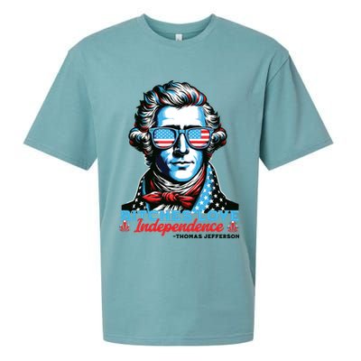 Bitches Love Independence Funny 4th Of July Thomas Jefferson Sueded Cloud Jersey T-Shirt