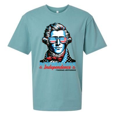 Bitches Love Independence Funny 4th Of July Thomas Jefferson Sueded Cloud Jersey T-Shirt