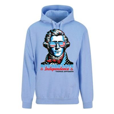 Bitches Love Independence Funny 4th Of July Thomas Jefferson Unisex Surf Hoodie