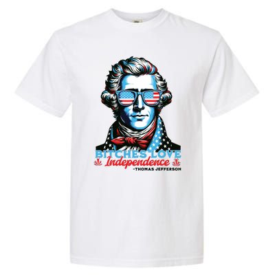 Bitches Love Independence Funny 4th Of July Thomas Jefferson Garment-Dyed Heavyweight T-Shirt