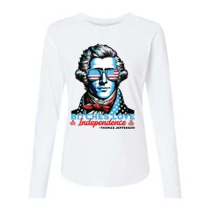 Bitches Love Independence Funny 4th Of July Thomas Jefferson Womens Cotton Relaxed Long Sleeve T-Shirt