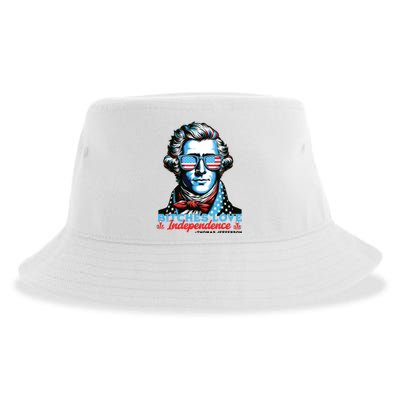 Bitches Love Independence Funny 4th Of July Thomas Jefferson Sustainable Bucket Hat