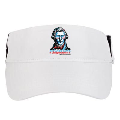 Bitches Love Independence Funny 4th Of July Thomas Jefferson Adult Drive Performance Visor