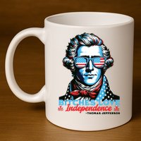 Bitches Love Independence Funny 4th Of July Thomas Jefferson 11oz C Handle Ceramic Mug