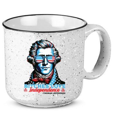 Bitches Love Independence Funny 4th Of July Thomas Jefferson 15oz Campfire Ceramic Mug