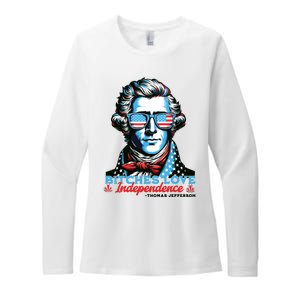 Bitches Love Independence Funny 4th Of July Thomas Jefferson Womens CVC Long Sleeve Shirt