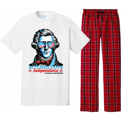 Bitches Love Independence Funny 4th Of July Thomas Jefferson Pajama Set