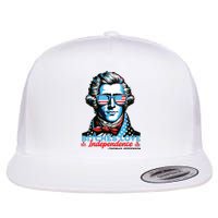 Bitches Love Independence Funny 4th Of July Thomas Jefferson Flat Bill Trucker Hat