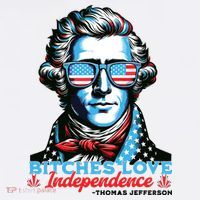 Bitches Love Independence Funny 4th Of July Thomas Jefferson Short Acrylic Beanie