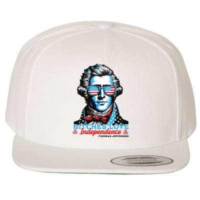 Bitches Love Independence Funny 4th Of July Thomas Jefferson Wool Snapback Cap