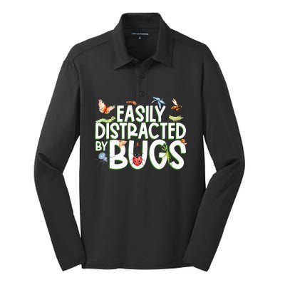 Bug Lover Insect Lover Types Of Bugs Bug Collector Bug Silk Touch Performance Long Sleeve Polo