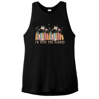 Book Lovers Im With The Banned Books Ladies PosiCharge Tri-Blend Wicking Tank