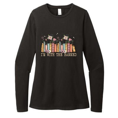 Book Lovers Im With The Banned Books Womens CVC Long Sleeve Shirt