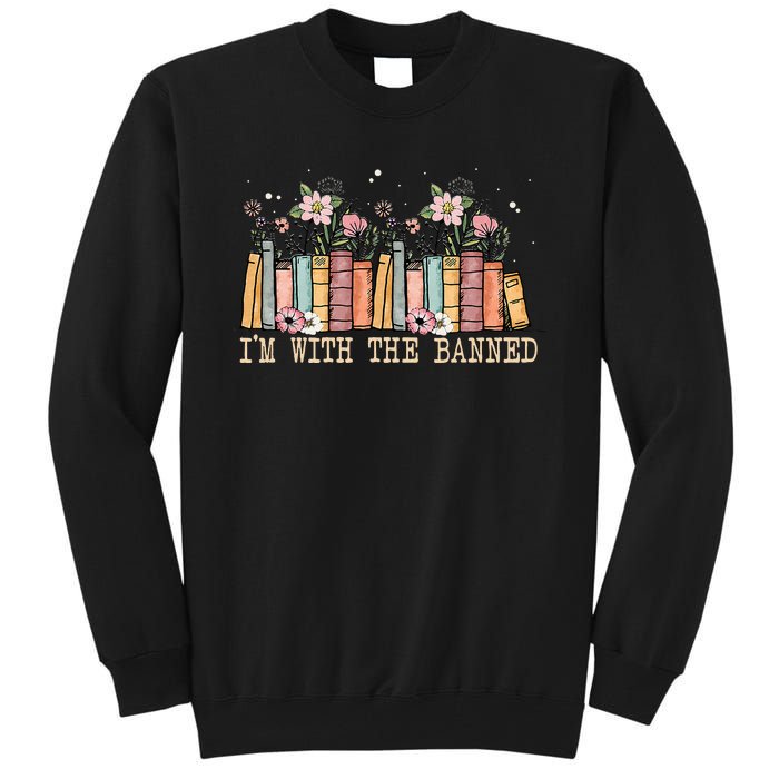 Book Lovers Im With The Banned Books Tall Sweatshirt