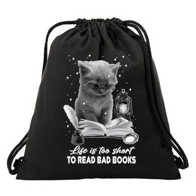 Bookaholic Life Is Too Short To Read Bad Books Bookish Great Gift Drawstring Bag