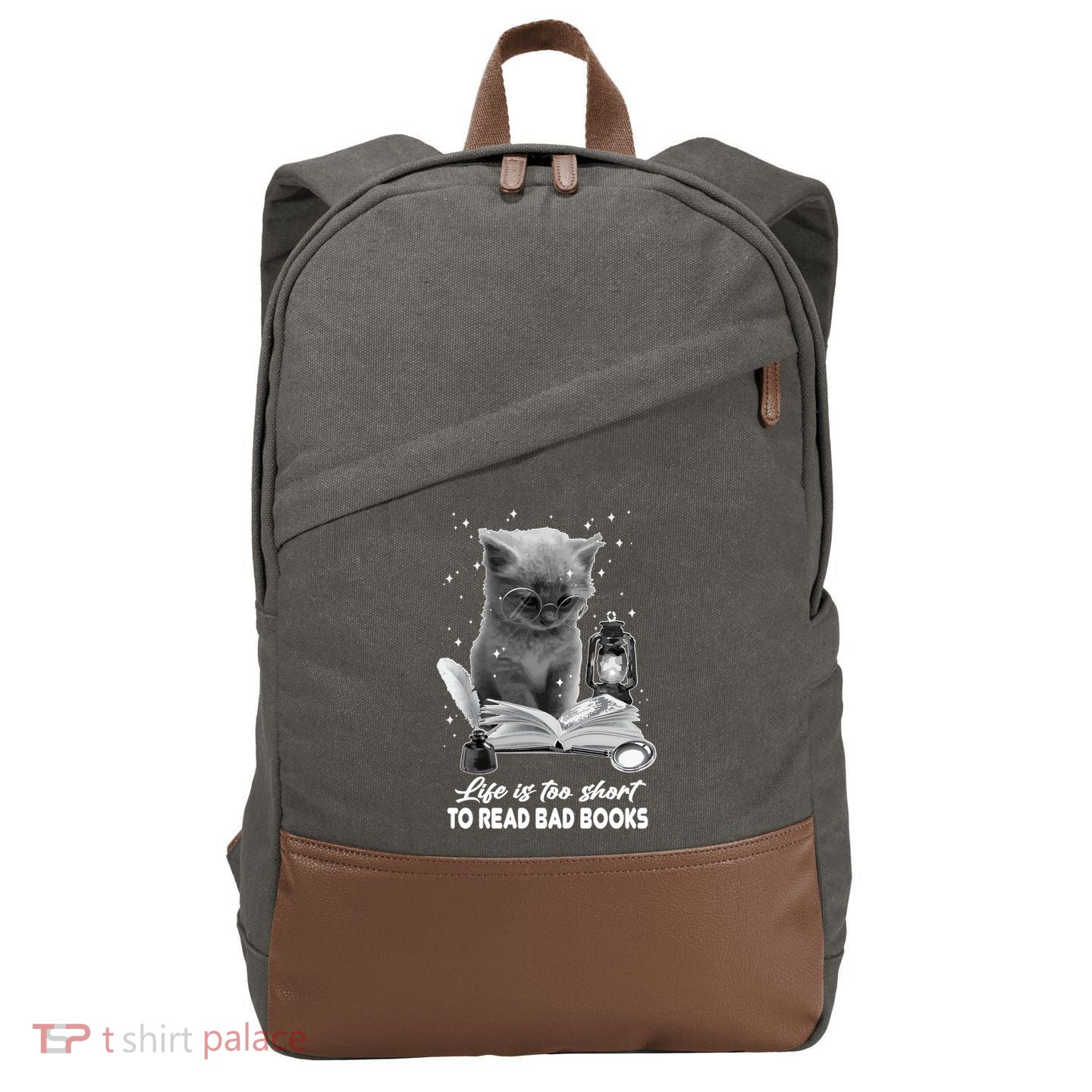 Bookaholic Life Is Too Short To Read Bad Books Bookish Great Gift Cotton Canvas Backpack