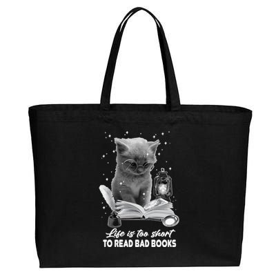 Bookaholic Life Is Too Short To Read Bad Books Bookish Great Gift Cotton Canvas Jumbo Tote