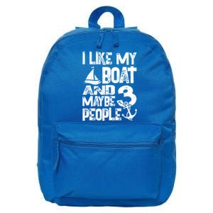 Boats Lover I Like My Boat And Maybe 3 People Boating Gift 16 in Basic Backpack