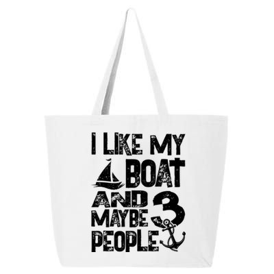 Boats Lover I Like My Boat And Maybe 3 People Boating Gift 25L Jumbo Tote