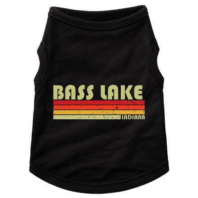 Bass Lake Indiana Funny Fishing Camping Summer Gift Doggie Tank