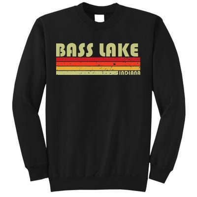 Bass Lake Indiana Funny Fishing Camping Summer Gift Sweatshirt