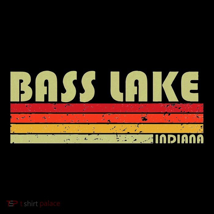 Bass Lake Indiana Funny Fishing Camping Summer Gift T-Shirt