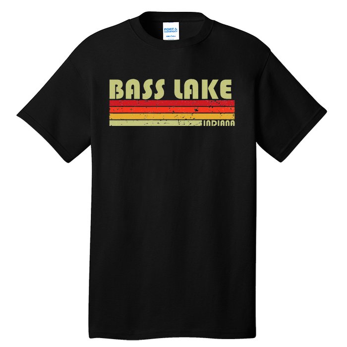 Bass Lake Indiana Funny Fishing Camping Summer Gift Tall T-Shirt