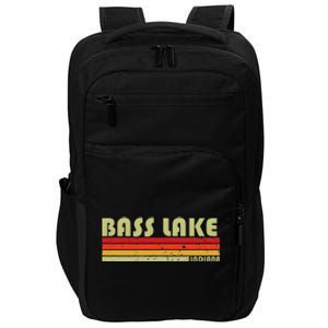 Bass Lake Indiana Funny Fishing Camping Summer Gift Impact Tech Backpack