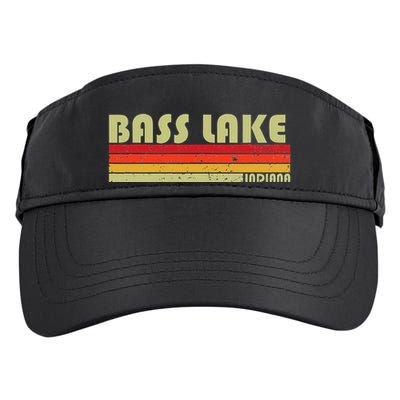Bass Lake Indiana Funny Fishing Camping Summer Gift Adult Drive Performance Visor
