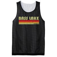 Bass Lake Indiana Funny Fishing Camping Summer Gift Mesh Reversible Basketball Jersey Tank