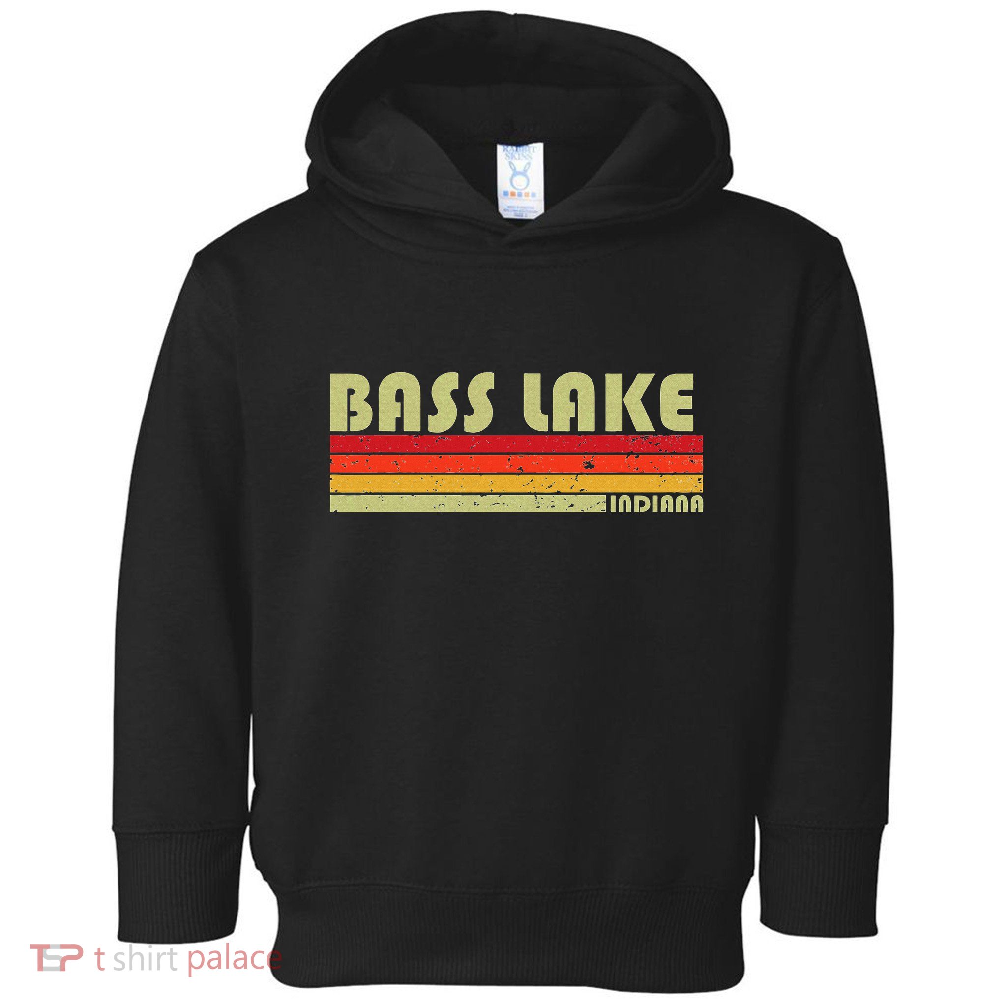 Bass Lake Indiana Funny Fishing Camping Summer Gift Toddler Hoodie