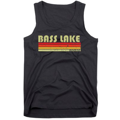 Bass Lake Indiana Funny Fishing Camping Summer Gift Tank Top