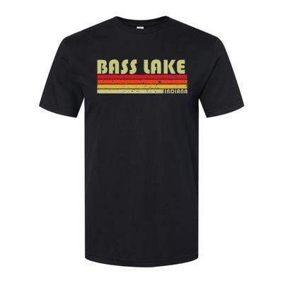 Bass Lake Indiana Funny Fishing Camping Summer Gift Softstyle CVC T-Shirt