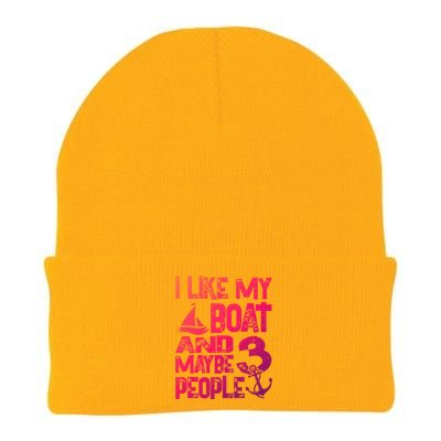 Boats Lover I Like My Boat And Maybe 3 People Boating Gift Knit Cap Winter Beanie