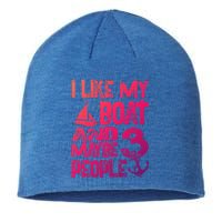 Boats Lover I Like My Boat And Maybe 3 People Boating Gift Sustainable Beanie