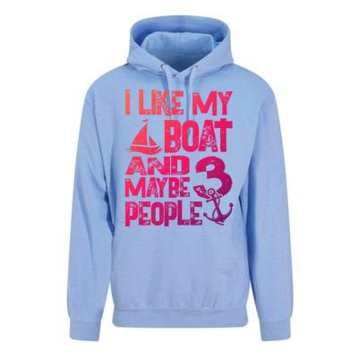 Boats Lover I Like My Boat And Maybe 3 People Boating Gift Unisex Surf Hoodie