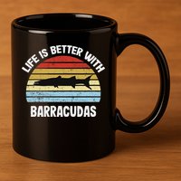 Barracuda Life Is Better With Barracudas 11oz C Handle Ceramic Mug