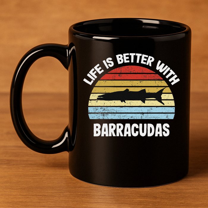 Barracuda Life Is Better With Barracudas 11oz C Handle Ceramic Mug
