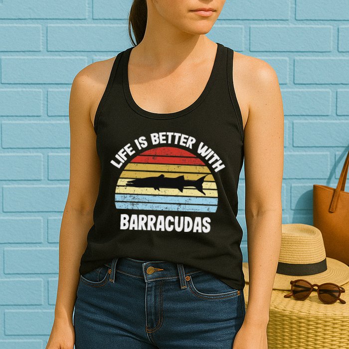 Barracuda Life Is Better With Barracudas Womens Tank Top