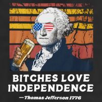 Bitches Love Independence Funny Founding Fathers 4th Of July 25L Jumbo Tote