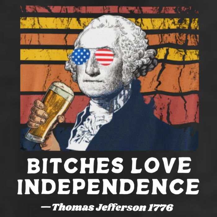 Bitches Love Independence Funny Founding Fathers 4th Of July 25L Jumbo Tote