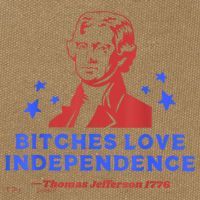 Bitches Love Independence Funny Founding Fathers 4th Of July Cotton Canvas Backpack