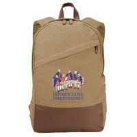 Bitches Love Independence 4th Of July Cotton Canvas Backpack